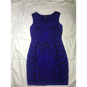 Cute Tribal Blue & Black Dress